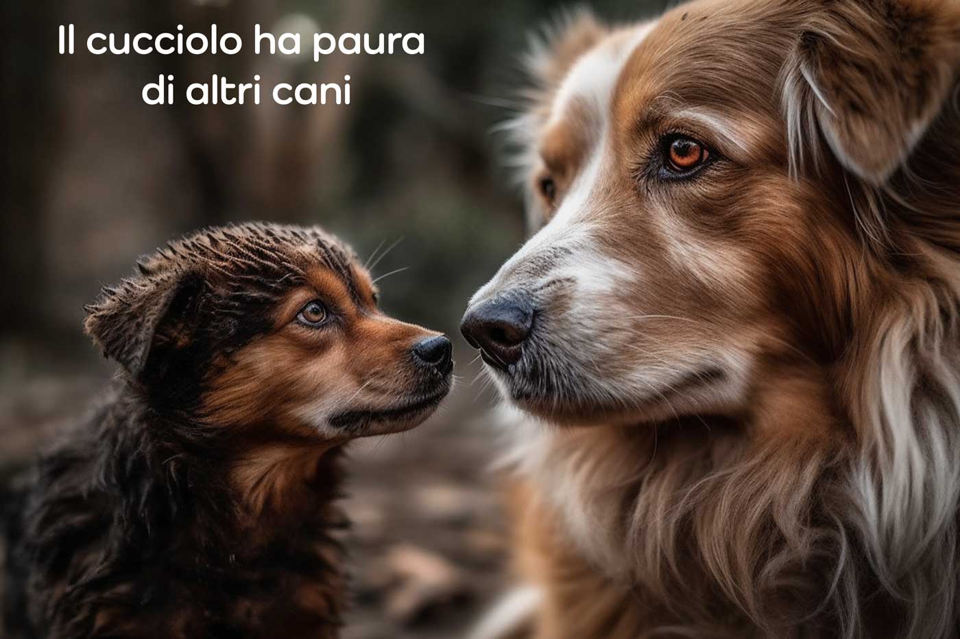 cucciolo ha paura dei cani