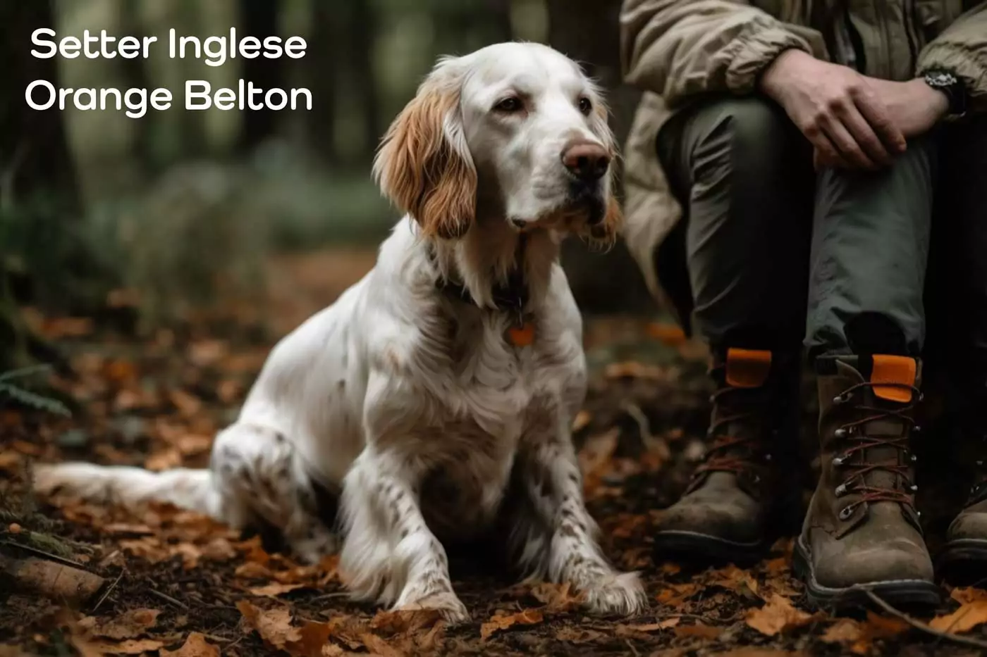 setter inglese bianco arancio