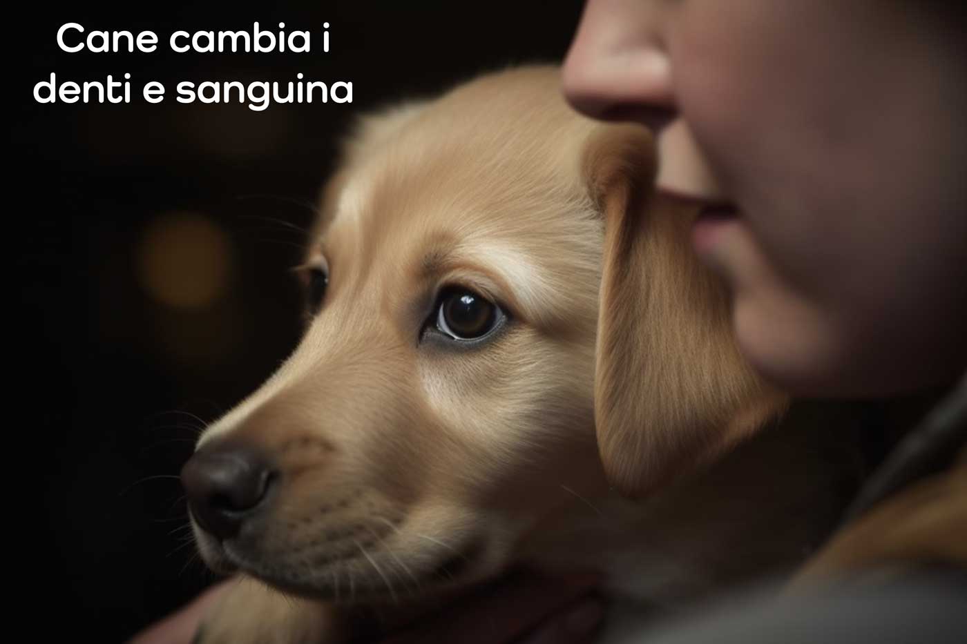 cane cambia denti vomita